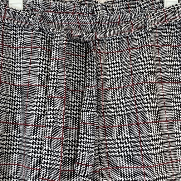JustFab Plaid High Waisted Pants Trousers size Medium - Picture 3 of 10